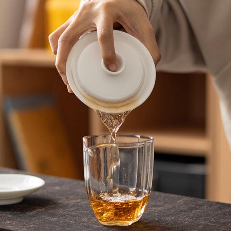 Керамическая высококачественная крышка чаши портативный бараний жир нефритовый белый фарфор один чайный сервиз простой домашний свет роскошный фильтр крышка чаши