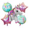 Воздушные шары из фольги для дня рождения единорог / звезды