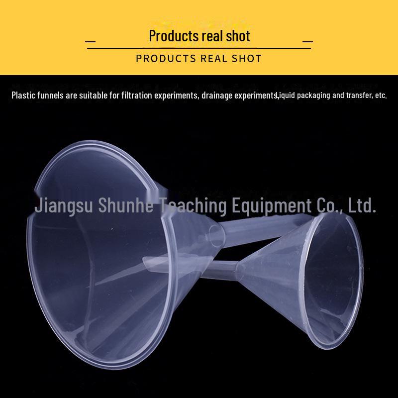 Треугольная коническая пластиковая воронка для химических экспериментов, фильтр-воронка 60 мм
