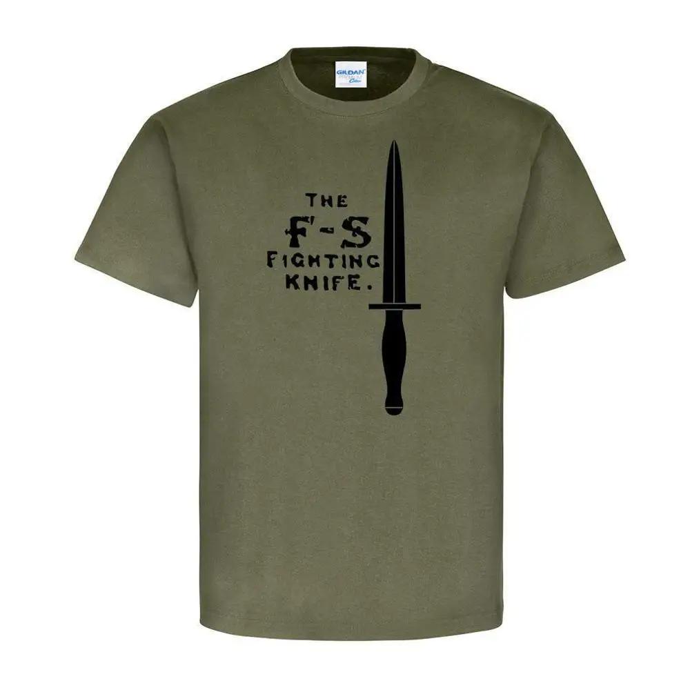Самая продаваемая футболка FS Fighting Knife 100% Хлопок Круглый вырез Летняя с коротким рукавом Повседневная мужская футболка Размеры S3XL