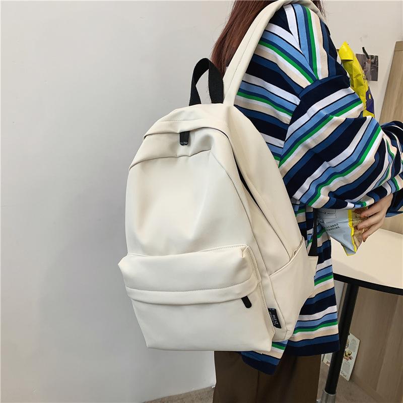 2022 Backpack Female Large Capacity Solid Color College Student Laptop Backpack School Bag