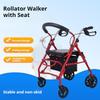 Foldable 6 Wheels Rollator Walker with Seat, Storage Bag Rollator Walker for Elderly, Pregnant Women