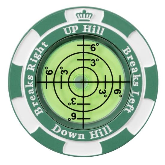 Маркер для мяча с зажимом для шляпы для гольфа и высокоточным зеленым помощником для чтения Компактный размер Легкий портативный пузырьковый уровень Гольф-паттинг Green Reader