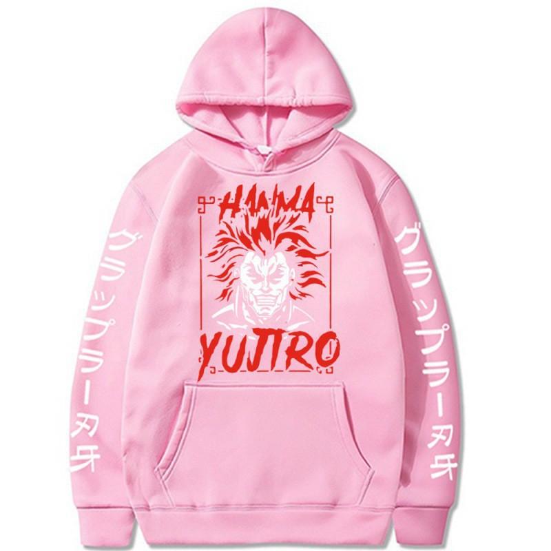 Baki Hanma Yujiro Anime Hoodie Loose Fit Fleece Pullover Young Adults