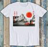 Japan Fish Man In Boat with Moon Japanese Dream Fishing Funny Tee T Shirt M1447