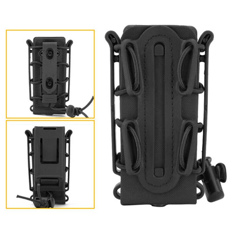 Тактическая сумка для журналов 9 мм, кобура для страйкбола, охоты и стрельбы, держатель для винтовки, мягкая сумка для переноски с зажимом для ремня