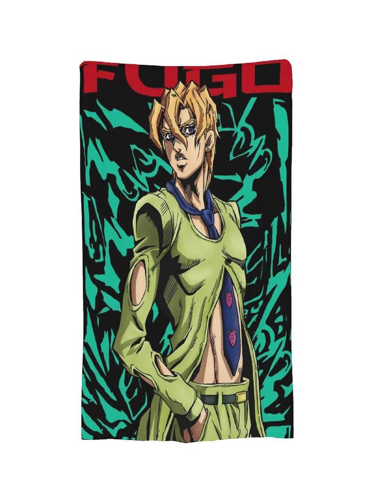 JOJOS Bizarre Adventure Anime Blanket Soft Fuzzy Plush Pannacotta Fugo JOJO Throw for Sofa Couch Bed Multiple Sizes