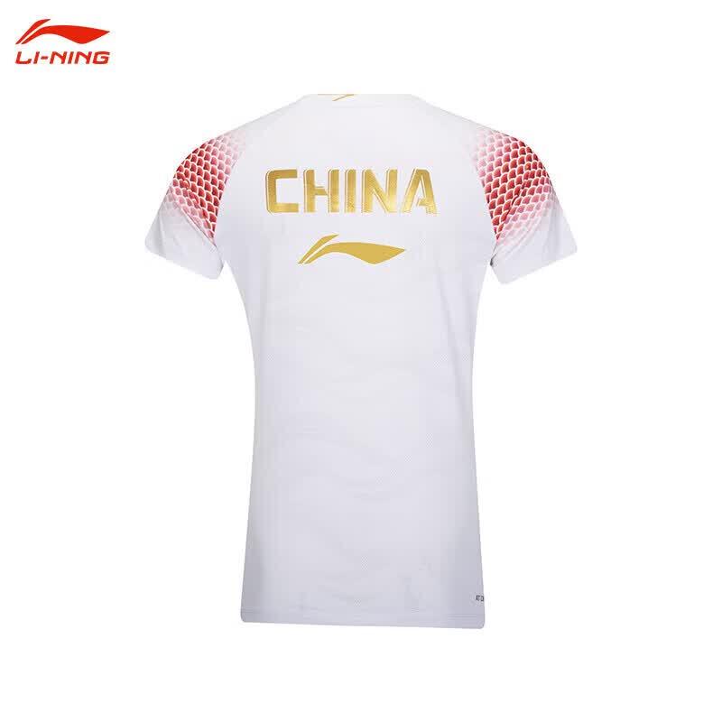 Li-Ning Женская футболка для бадминтона молодежной команды, быстросохнущая