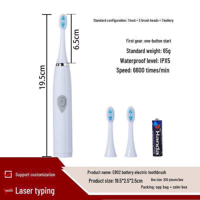 Portable Rechargeable Soft Bristle Electric Toothbrush for Adults