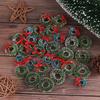 10Pcs Mini Christmas Wreaths Miniature Garden Home Decoration Dollhouse Decor
