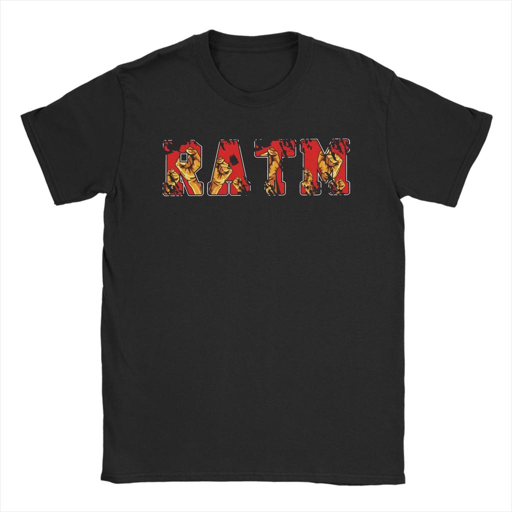 Rage Against The Machine Cotton TShirt For Men Beach Funny T Shirts Round Neck Fashion Tees Plus Size Design Tops
