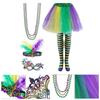 Mardi Gras Celebration Costume Hat Masquerade Mask Festival Theme Party Sequins Headband Boa Carnival Party Accessories