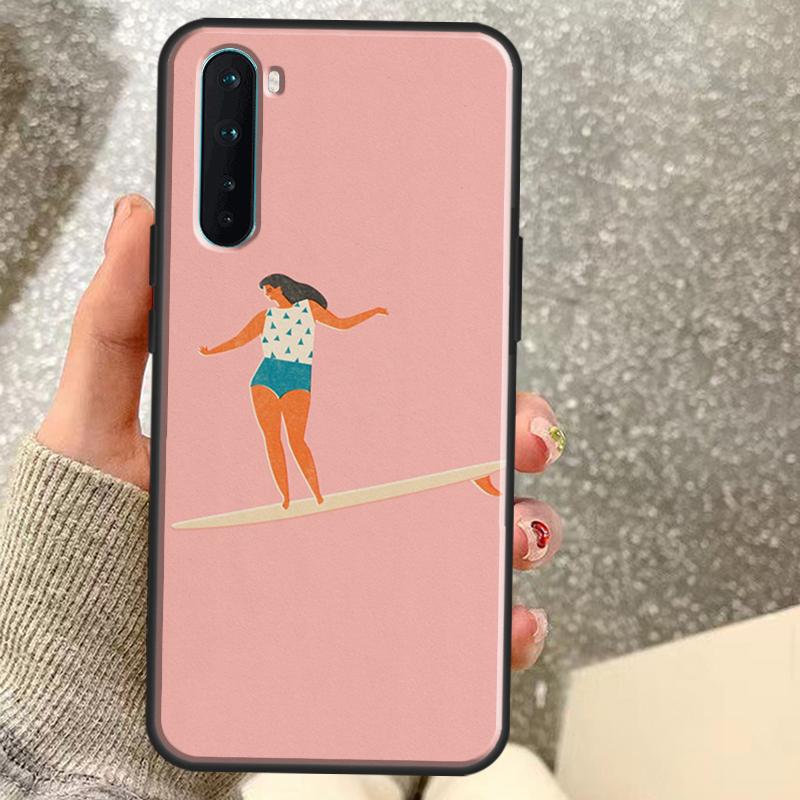 Чехол для телефона OnePlus с рисунком доски для серфинга, серфинга, серф-девушки. Для моделей 15 15R 13 13R 13T 12 12R 11 10 10R 10T 8T Nord CE 5 4 2 3 Lite N20 N30 Coque