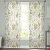 Vintage Herbaceous Floral Texture Sheer Curtains for Living Room Bedroom Kids Room Tulle Window Treatment Drapes