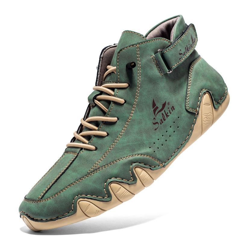 Унисекс Ботинки Роскошные Кожаные Ботинки Ручной Работы Повседневные Ботильоны Мужские Женские Ботильоны Классические Высокие Ботинки Большой Размер 36-48