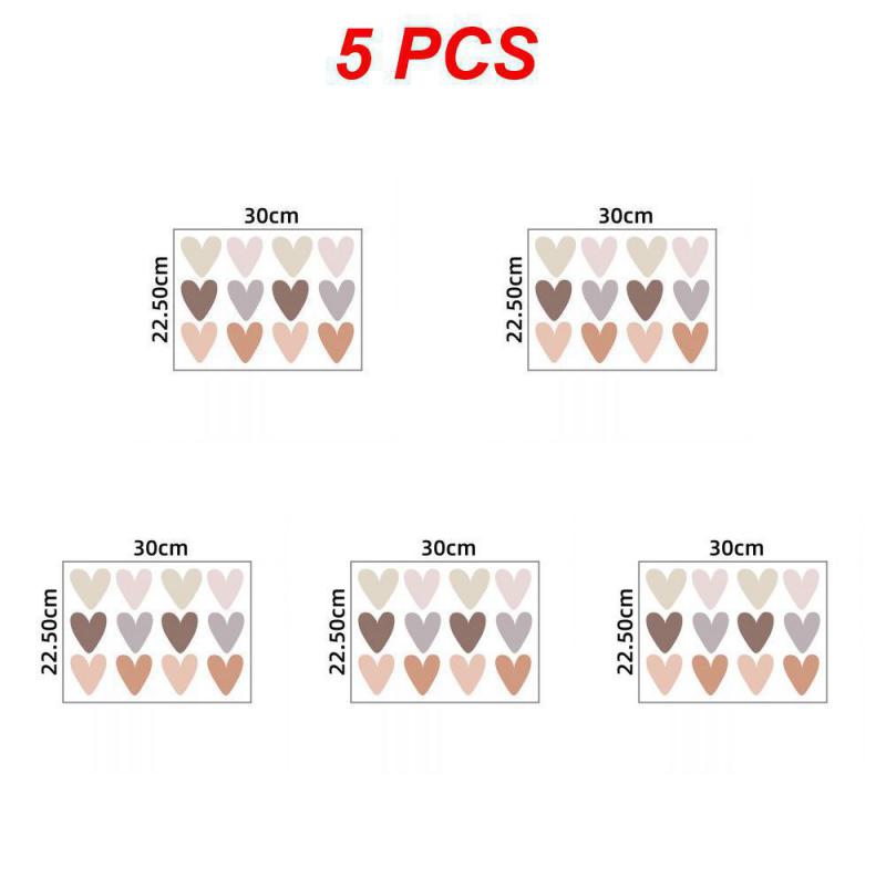1~10 шт. Новые наклейки на стену в стиле бохо с сердечками, самоклеящиеся наклейки на стену, декоративные наклейки для детской спальни, домашнего декора, стены