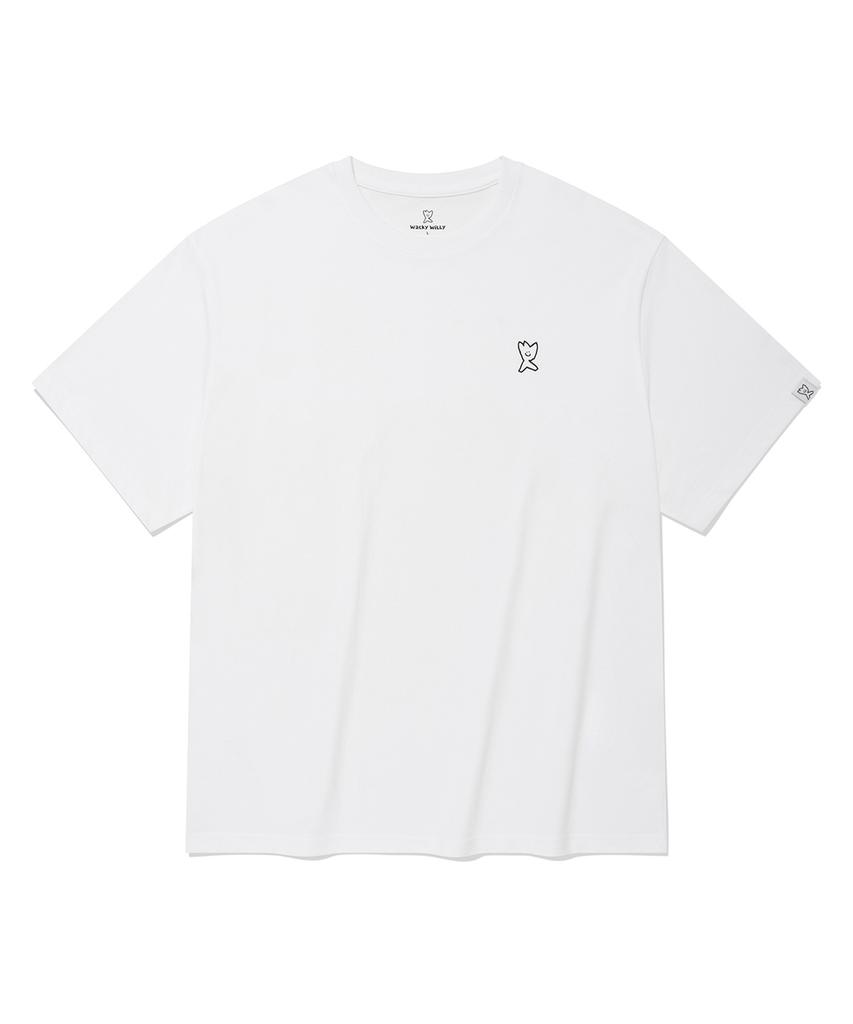WACKY WILLY [2Pack] Logo Short Sleeve T-Shirt White/Black