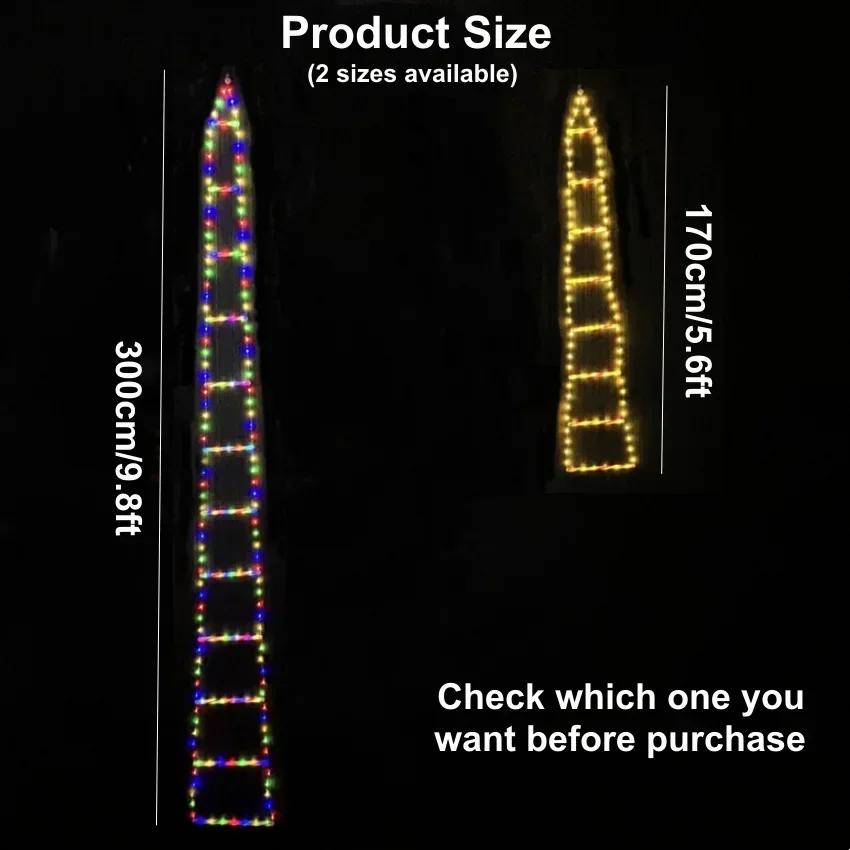 LED Christmas Ladder Lights Santa Claus Doll String Atmosphere Decoration Light for Indoor Outdoor Home Garden Christmas Decor