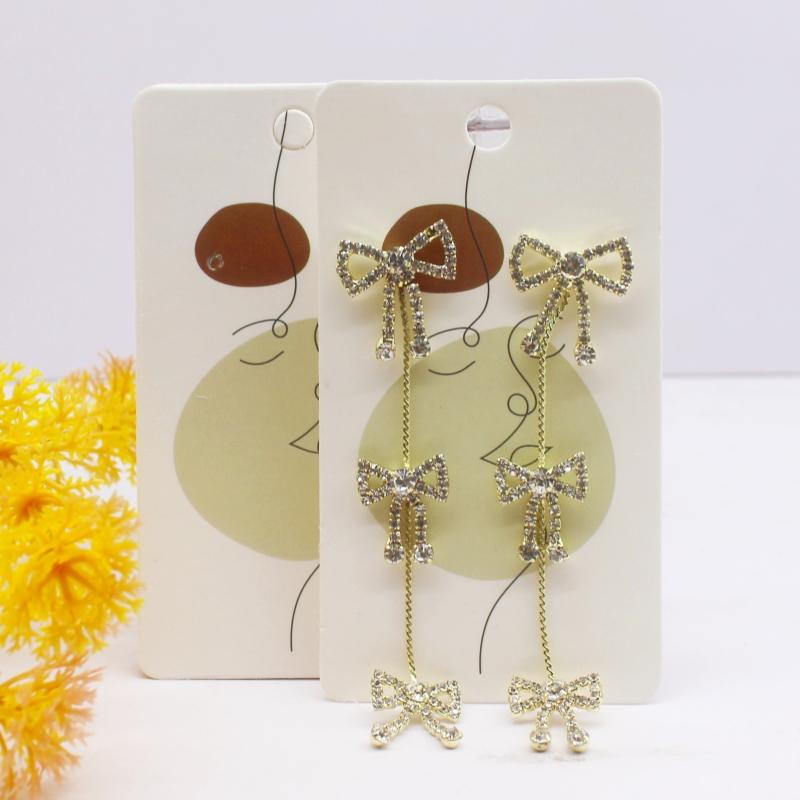 50pcs 5x9cm Earrings Cards Paperboard Jewelry Newest Arrived Popular Display Cardboard Hot Sale Fashion Design Delicate Cards