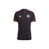 Свободный покрой, пуловер с воротником-поло и логотипом, футболка с короткими рукавами, мужские топы, черный IK7170