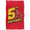 Justice League Flash Soft Touch 5th Birthday Blanket