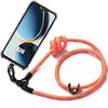 Case for Samsung Galaxy A36 5G, Transparent Shockproof with Orange Lanyard - BOOLING