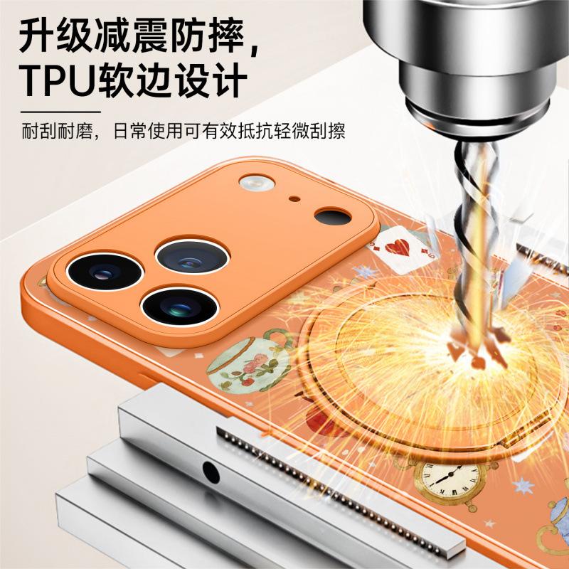 Подходит для чехла мобильного телефона iPhone17 Новый защитный чехол Apple 15Pro 14Pro магнитный держатель 16promax