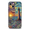 Красивый стеклянный чехол-крышка с изображением Солнца и Луны для iPhone 17 16 15 14 13 12 Pro Max 11 Pro Max 17 AIR Plus Ударопрочный мягкий ТПУ корпус
