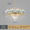 Роскошная люстра для гостиной Французский хрусталь Свет для гостиной Современная вилла Столовая Спальня Керамические подвесные светильники