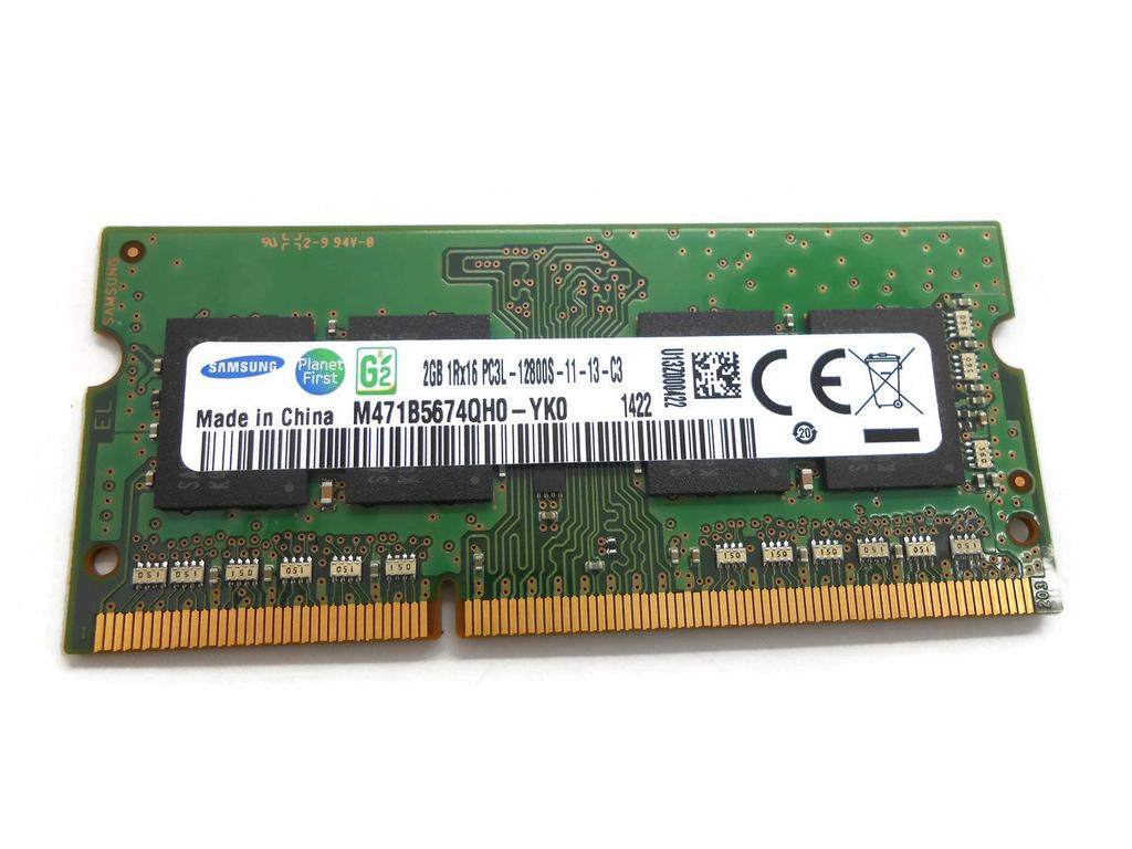 SAMSUNG Low Voltage Memory 2GB 204pin Модель памяти для ноутбука (1,35 В) PC3L-12800S (DDR3L-1600) Номер SO-DIMM M471B5674QH0-YK0