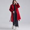 Женское длинное пальто из 100% шерсти, СОВРЕМЕННОЕ НОВОЕ Осеннее шерстяное пальто SAGA, зимнее теплое шерстяное пальто с поясом