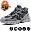 Work Sneakers Men Winter Safety Shoes Lightweight Anti-Smash Men Work Shoes Boots Women Protective Steel Toe Shoes Safety Boots