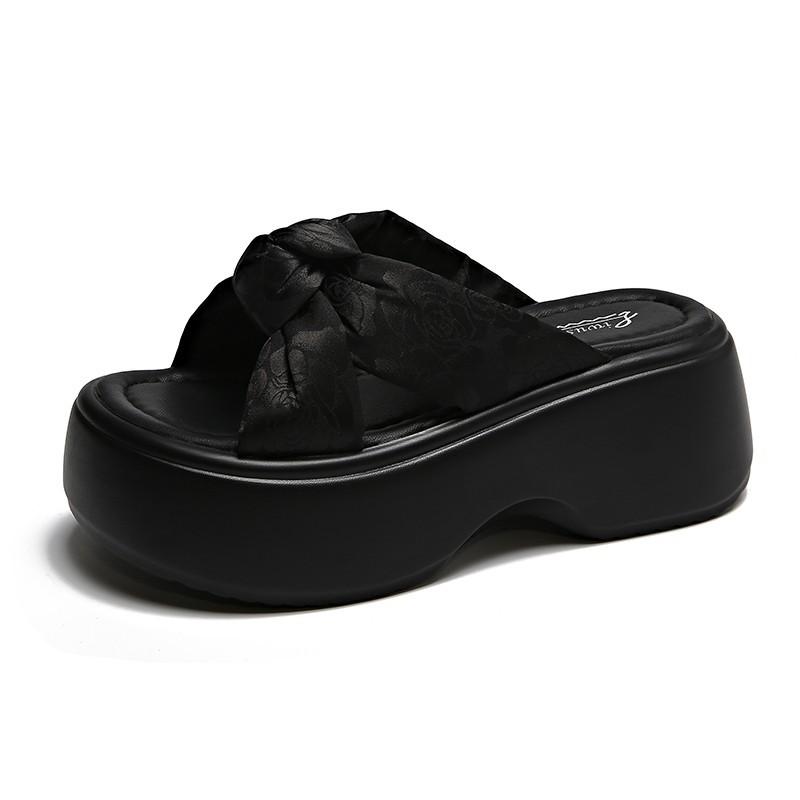 Пляжные шлепанцы на платформе, женская летняя обувь, новые сандалии на танкетке, сандалии на высоком каблуке, пляжная обувь на мягкой подошве