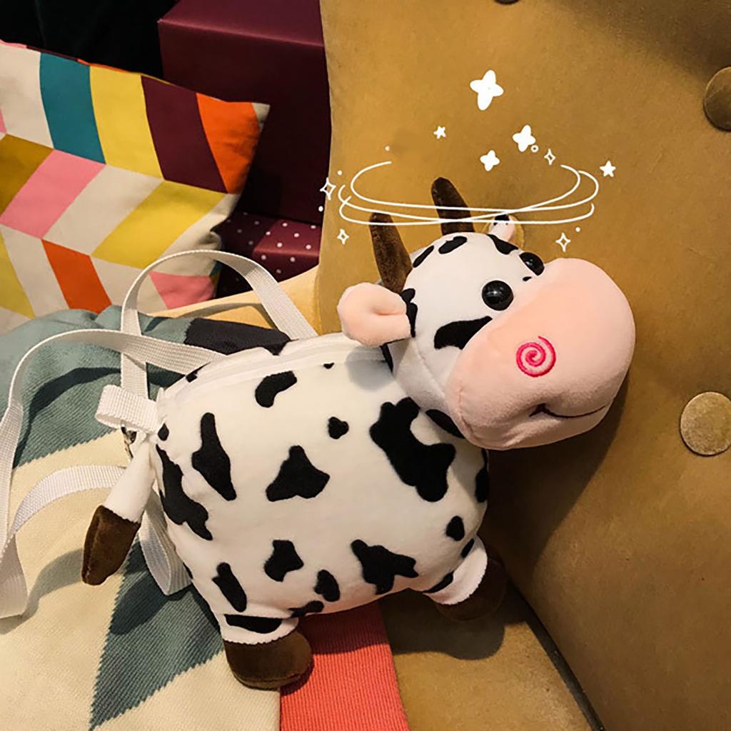 Plush Doll Cow Shoulder Bag Messenger Bag Mobile Phone Bag Messenger Bag