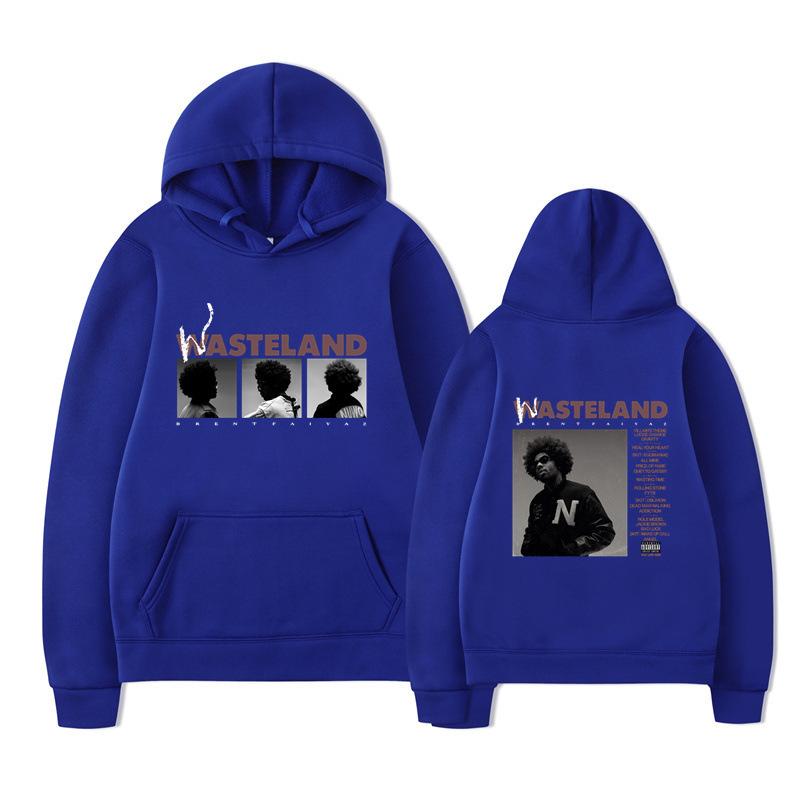 Unisex Black Hoodie Double Sided Album Cover Graphic Print Pullover Sweatshirt Streetwear