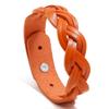 Style Alloy Buckle Jewelry Adjustable Punk Snap Bracelet Wristband Braided Twist Leather Bracelet