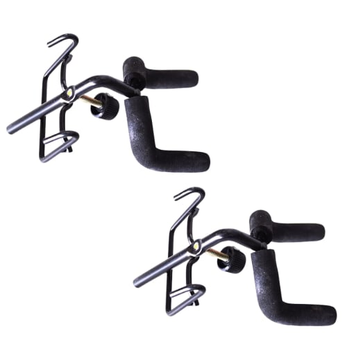 EINEY Guitar Hanger, Set of 2, Hooks for Nets, Guitar Holder, Wall-Mounted, Hook Type, Stand, Display, Fixed, Storage