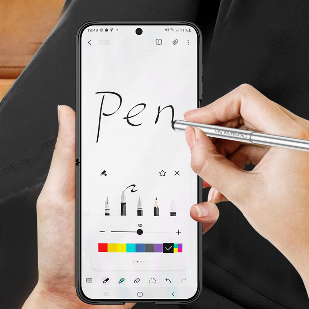 Новая модель Подходит для чехла для мобильного телефона Samsung Z Flip6 Магнитный шарнир Скрытый пенал Чехол-книжка для мобильного телефона со складным экраном Flip6