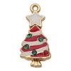 Set of 50 Christmas Oil Drop Pendants: Cute Santa, Snowman, Tree DIY Jewelry Accessories