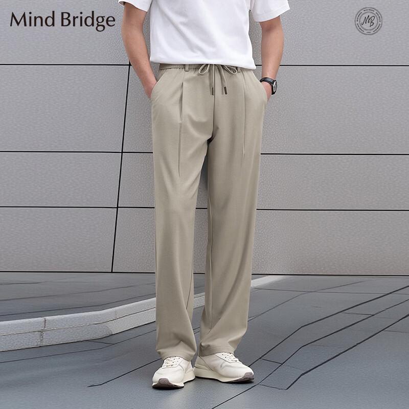 Мужские повседневные брюки Mind Bridge из смеси лиоцелла и льна на кулиске