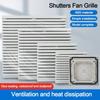 ABS Shutters Fan Grille White Dust-proof Louver Air Ventilation System Filter Panel