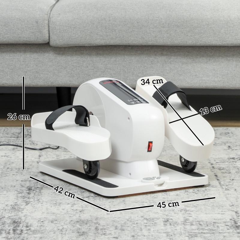 SPORTNOW Мини-эллиптический тренажер, Электрический кросс-тренажер под стол с пультом дистанционного управления