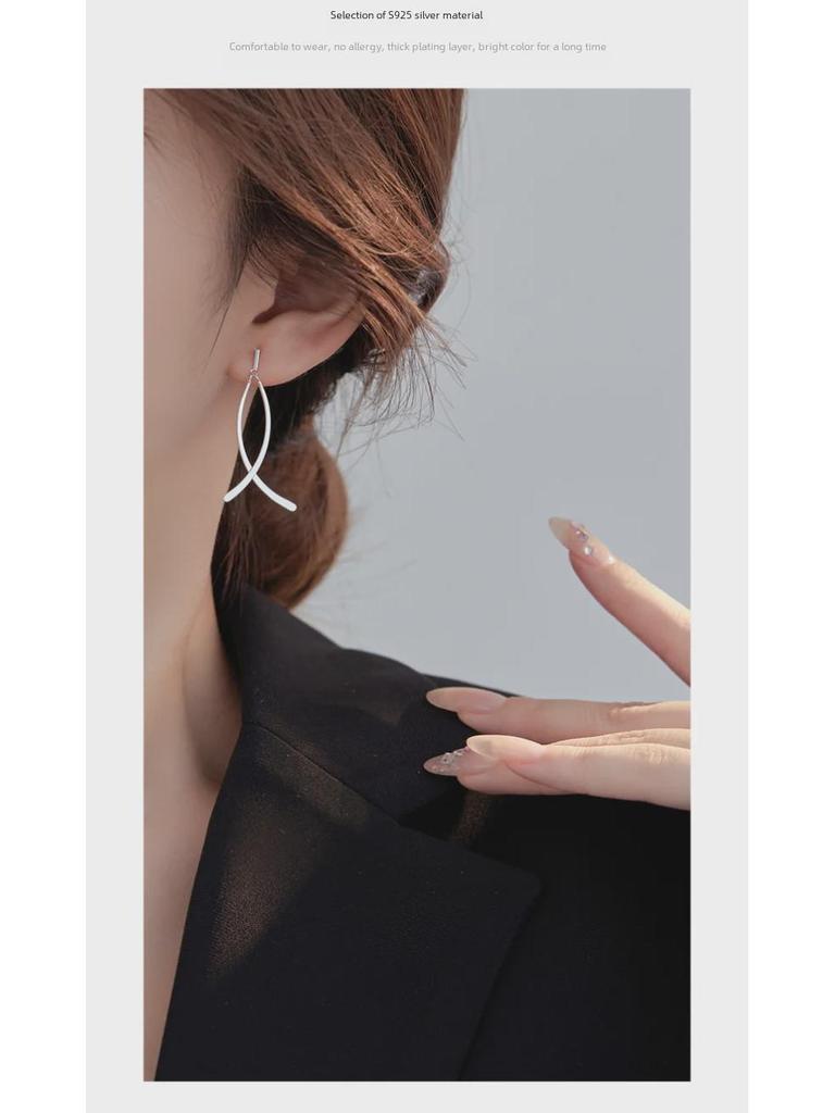 Серьги-крестики Banyan Tree из серебра 925 пробы: Стильный и модный дизайн для женщин