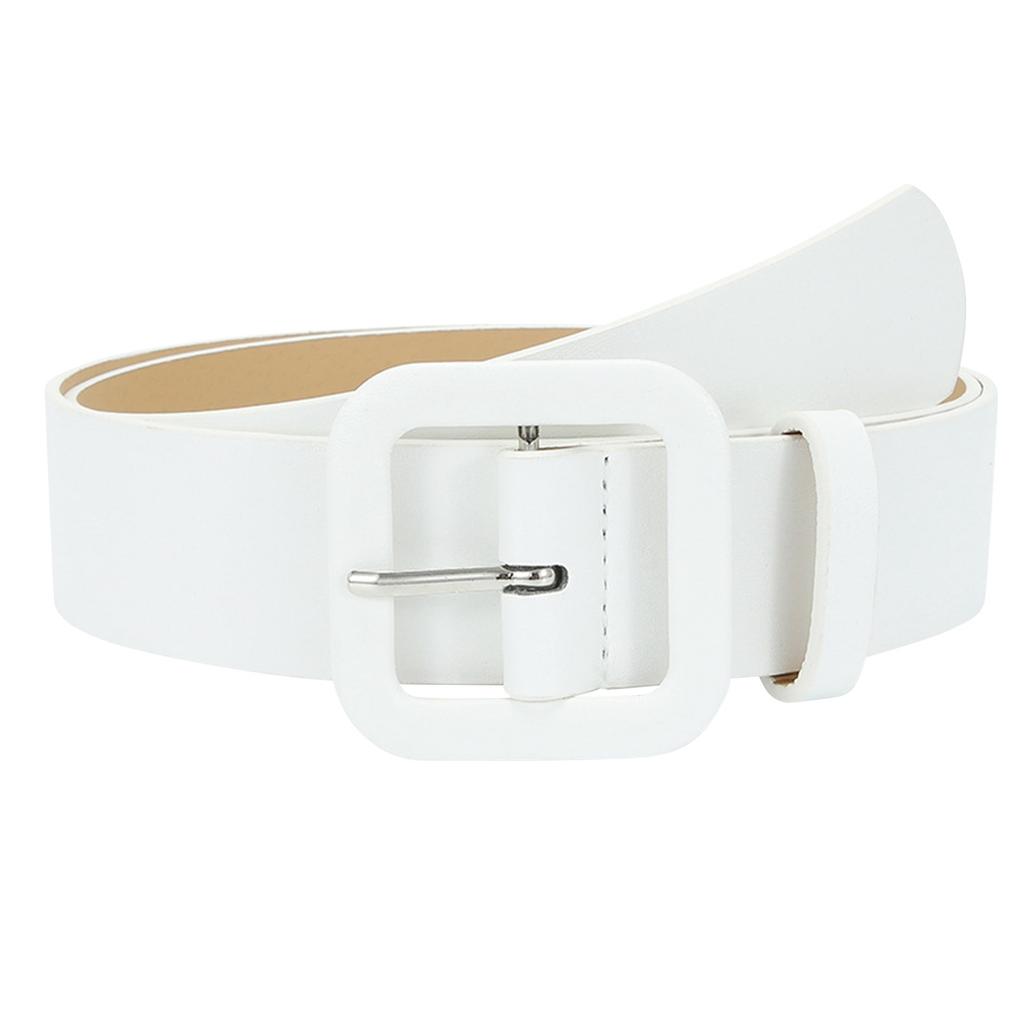 Женский квадратный пряжка, декоративный пояс конфетного цвета, модный и универсальный широкий ремень