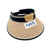 Мультяшная виниловая детская шляпа-цилиндр с открытым верхом, милая детская летняя шляпа от солнца для занятий спортом на открытом воздухе, вязаная соломенная шляпа с английской буквой