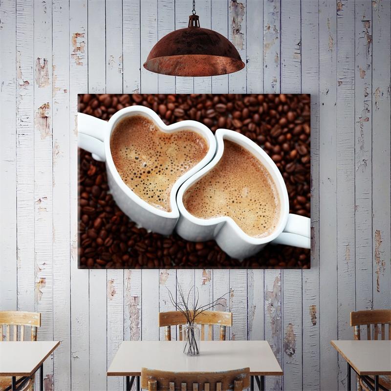Новая художественная ткань Вкусный кофе от души Декоративная картина Украшение стены для дома Фоновое украшение Подвесная картина