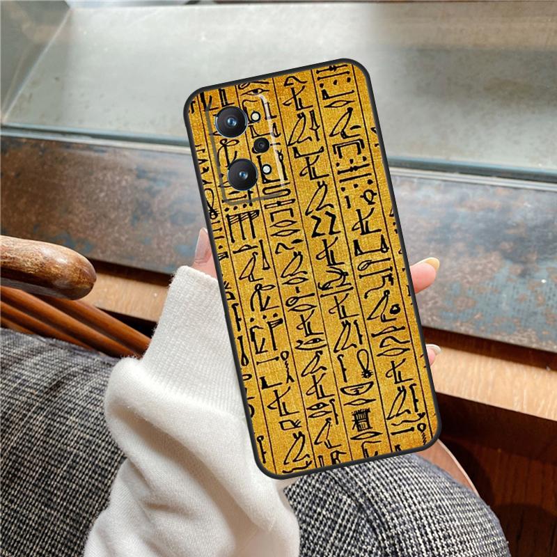 Чехол Египетские Иероглифы для Realme 15 Pro GT7 GT6 11 12 13 14 Pro Plus C55 C51 C53 C35 C33 C61 C65 C67 C71 C75