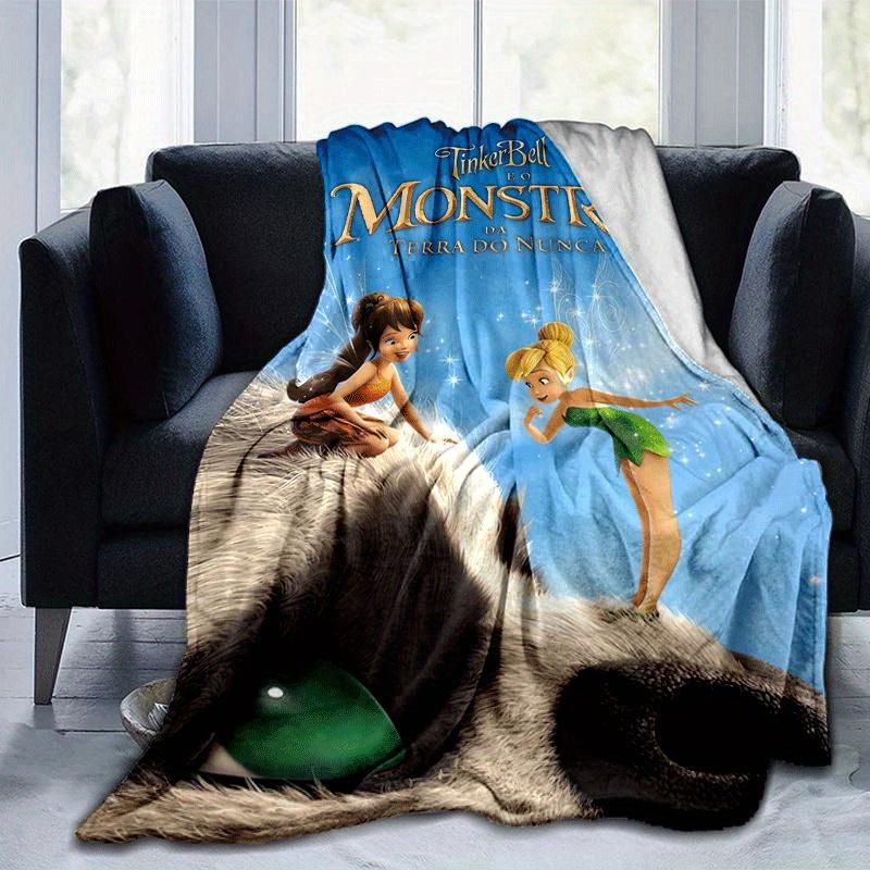 1pc Tinker Bell Printing Blanket - Soft, All-Season Throw for Office Blanket, | Personalized Gift with Adorable Cartoon Design