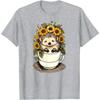 Cute Sunflower Garden Hedgehog In A Teacup T-Shirt for Men Women Teens All Season Graphic T Shirts