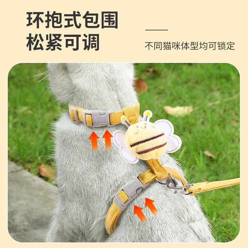 Cat Harness Leash Set No Escape Adjustable Outdoor Walking Small Pets
